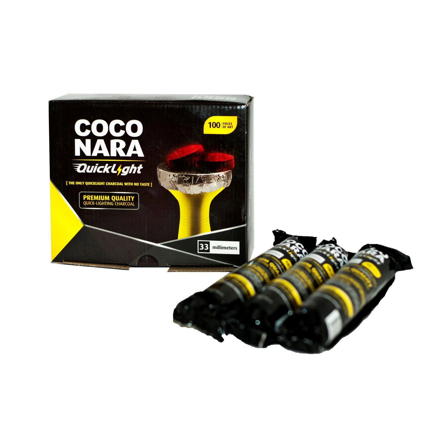 Coconara Quicklight hookah charcoal 33mm