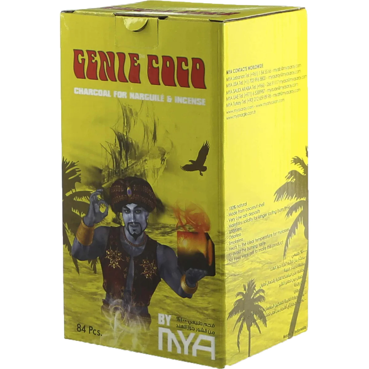 Genie Coco 84pcs Yellow | Mya Hookah