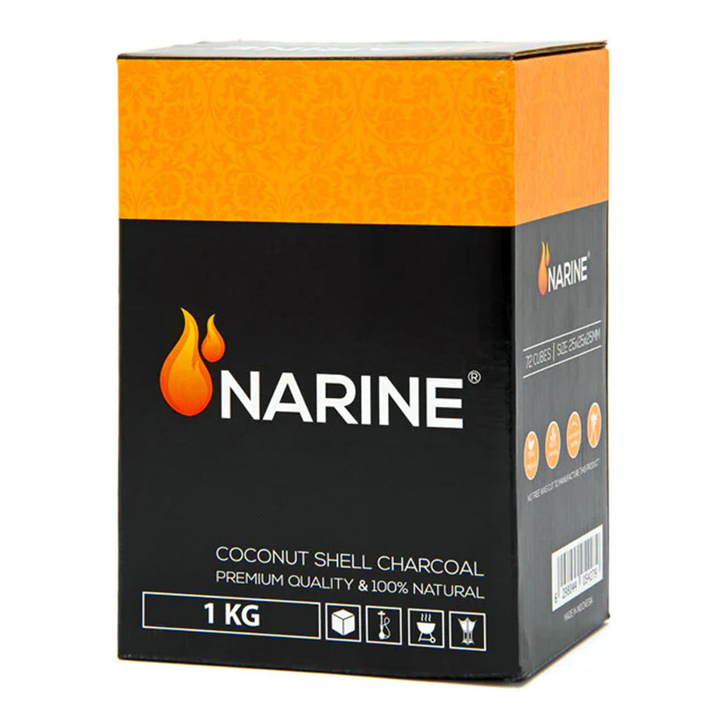 Narine Charcoal 1KG Cube 72 pieces