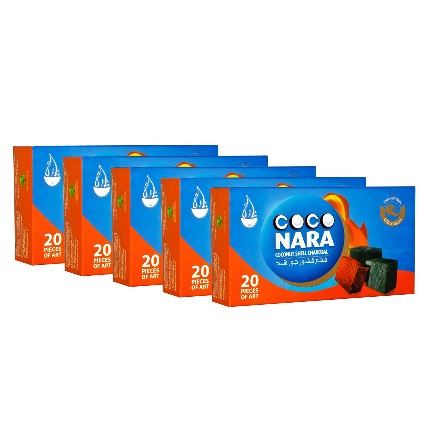 5x Coco Nara charcoal flat 20 pieces