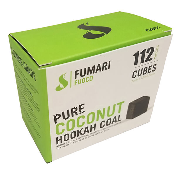 Fumari Fuoco Pure Coconut Hookah Coal coconut shell Charcoal 112 Cubes