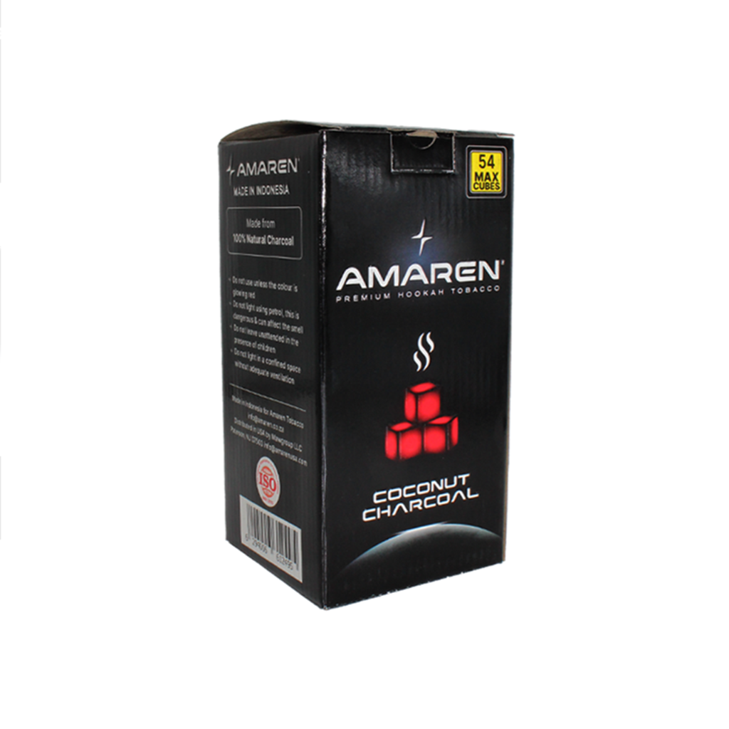 Amaren Hookah Charcoal 54 MAX Cubes Amaren Tobacco