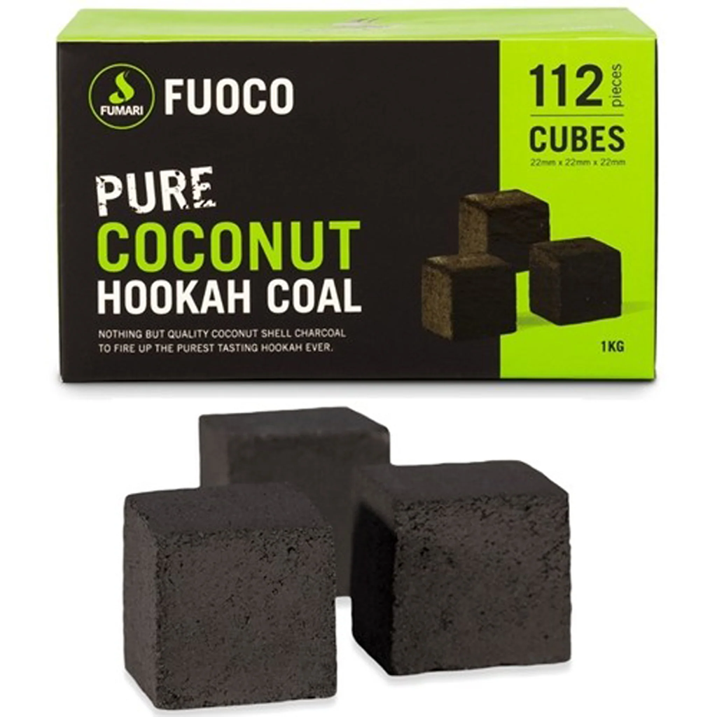 Fumari Fuoco Pure Coconut Hookah Coal coconut shell Charcoal 112 Cubes