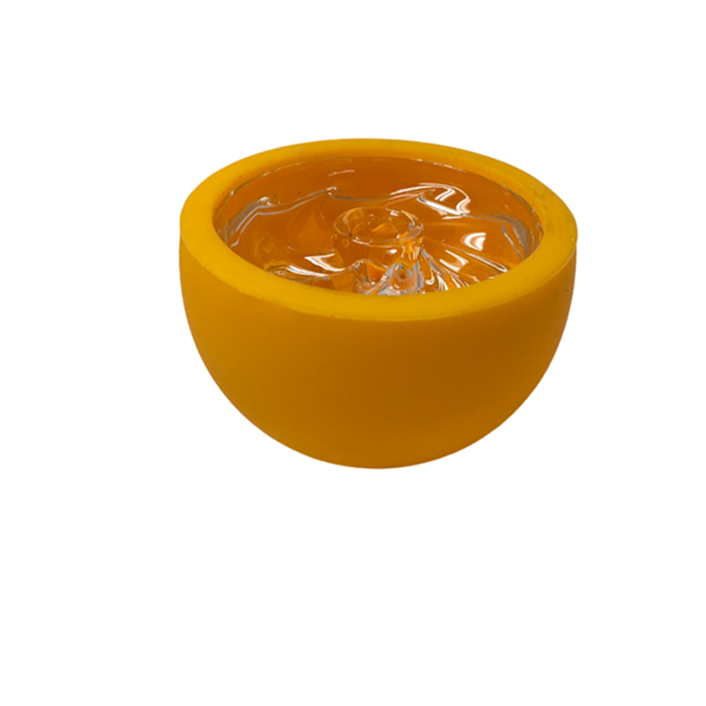 Grapefruit Hookah Bowl with Phunnel Vortex Glass design