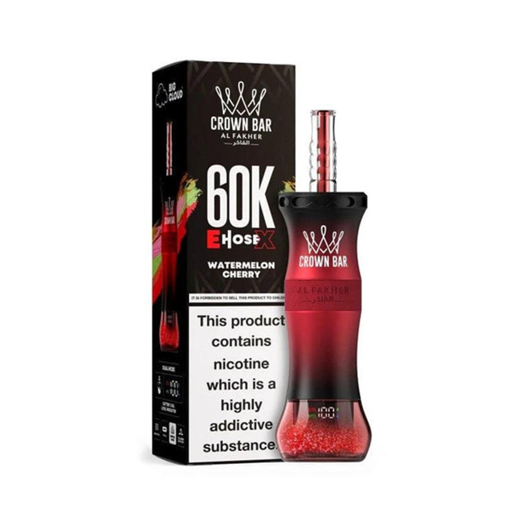 al fakher crown bar e hose 6percent 60000 puffs watermelon cherry 250ml