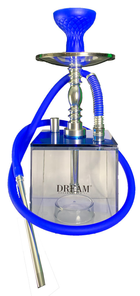 Dream Square Acrylic Hookah Blue with LED light and remote control