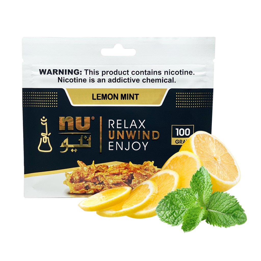 NU Tobacco 100g Gold Pouch Lemon Mint
